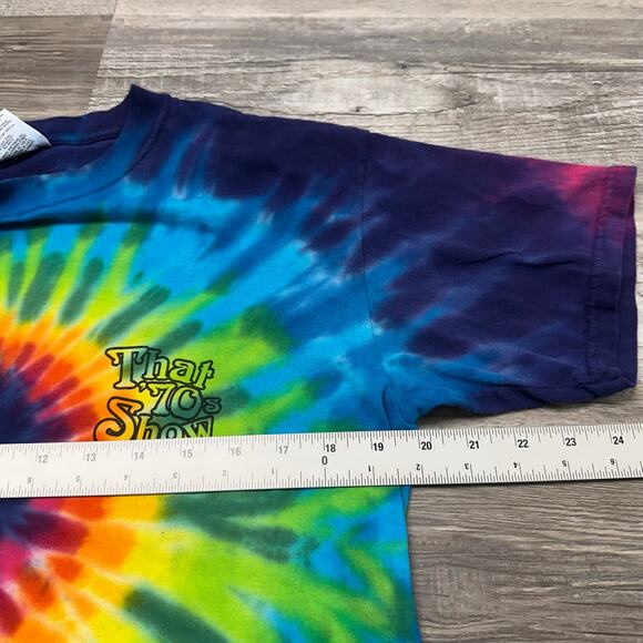 Vintage 90s Swirl Tie‎ Dye That 70's Show FOX Rainbow Psychedelic Mens L T-Shirt - Picture 6 of 9